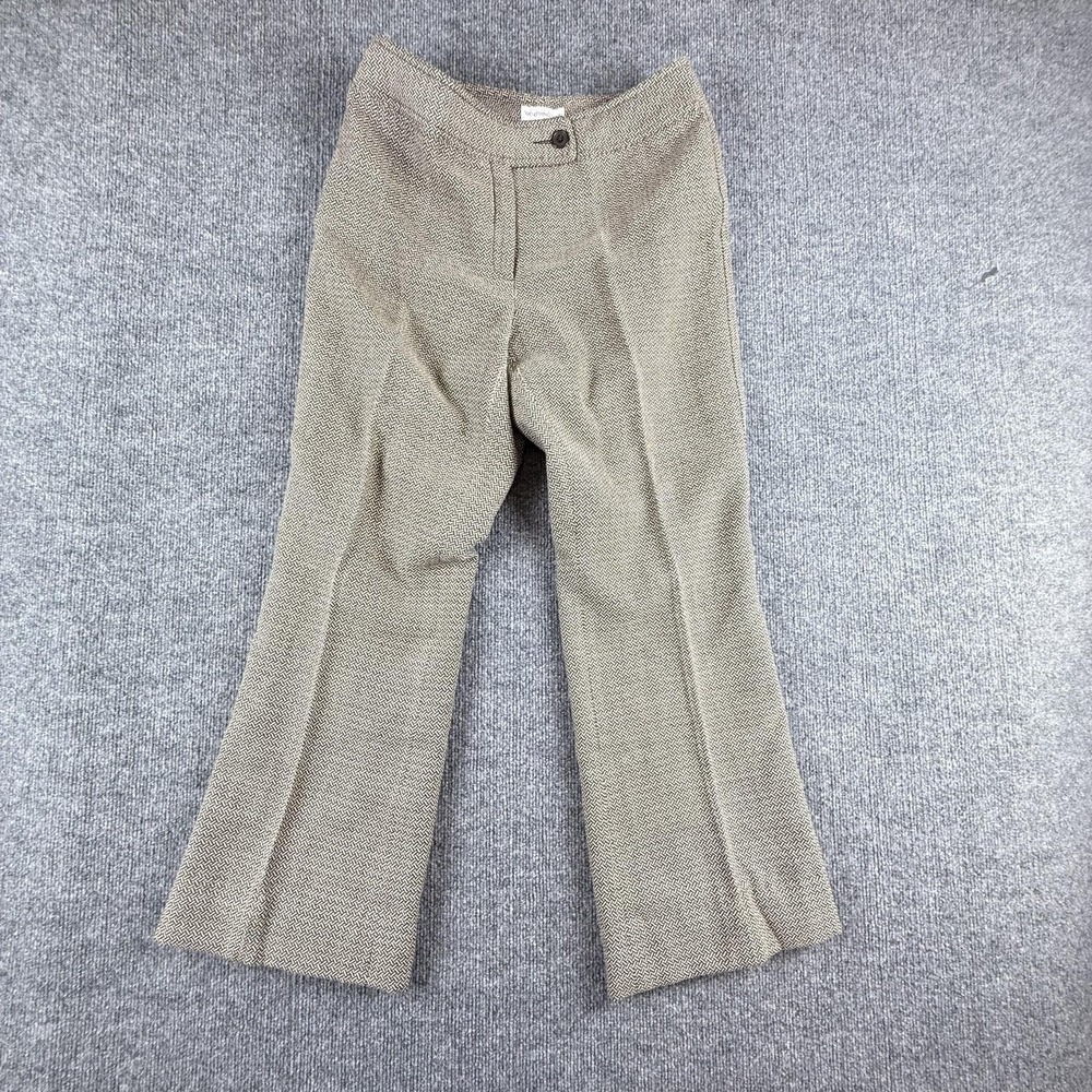 Worthington Dress Pants Womens 10 Beige Herringbone Tweed Lined Work Career
